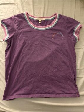 Marc Jacobs Purple Tee with Pastel Trim